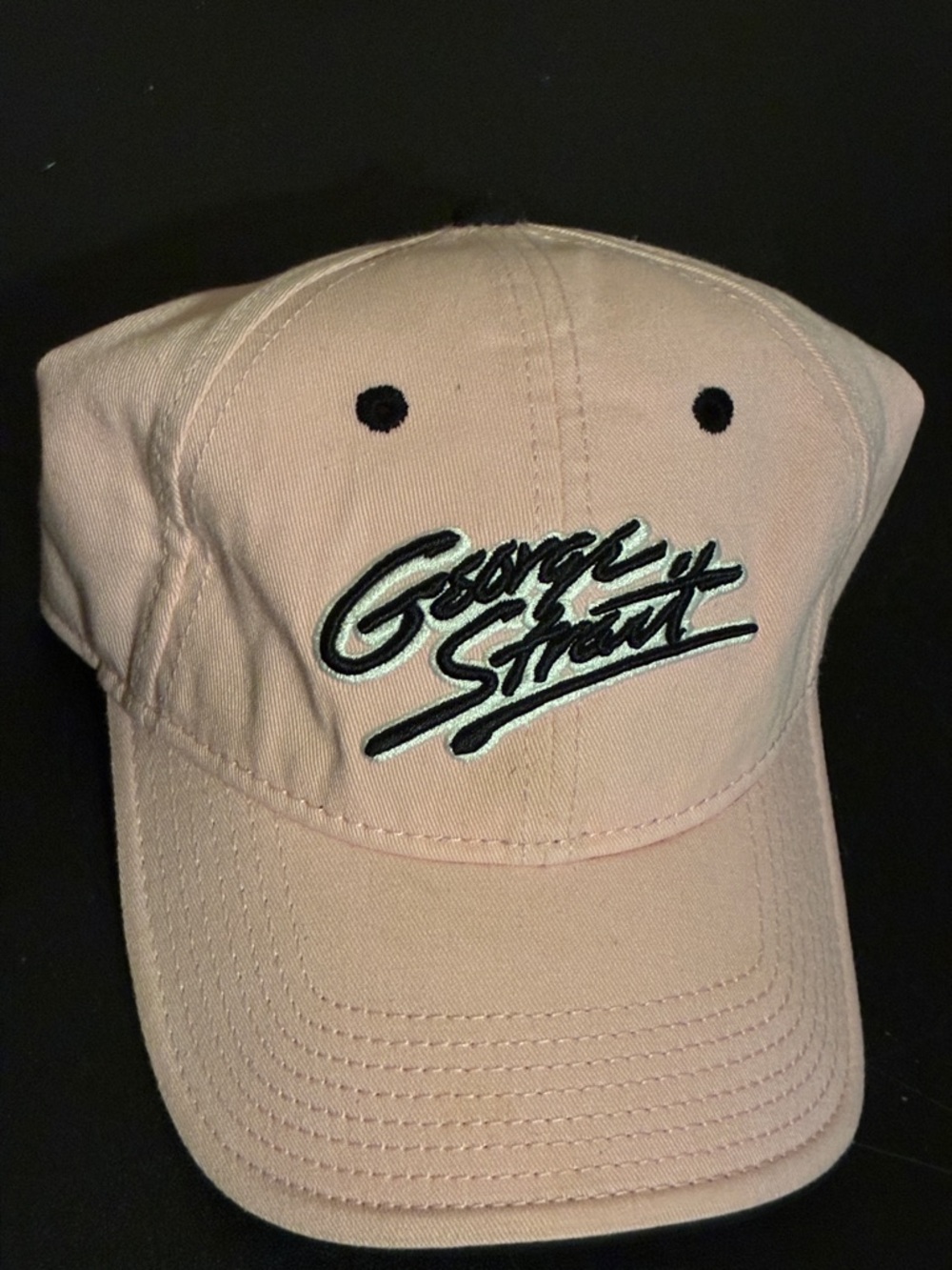 George Strait Embroidered Logo GIRL Light Pink hat